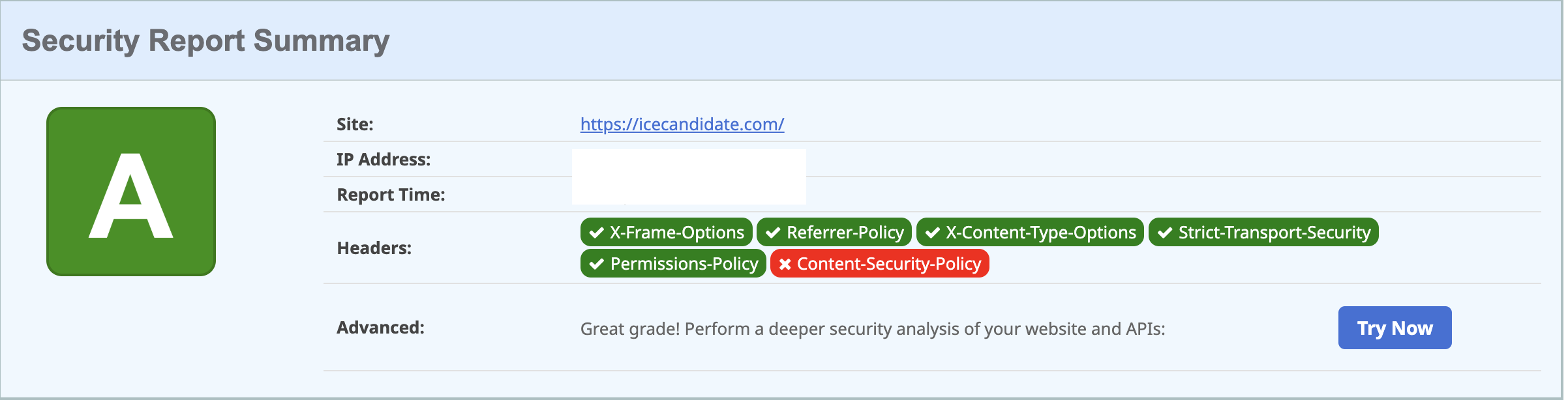 Security Headers Final Scan